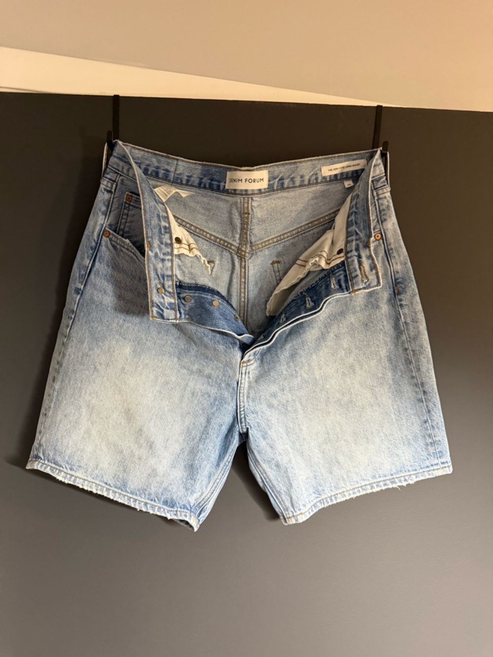 Denim Forum Light Blue High-Rise Denim Shorts